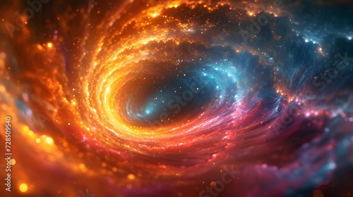 Colorful Abstract of a Black Hole photo