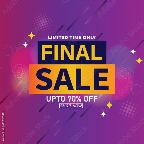 Sale banner template design . Super Sale, end of season special offer banner. vector illustration.