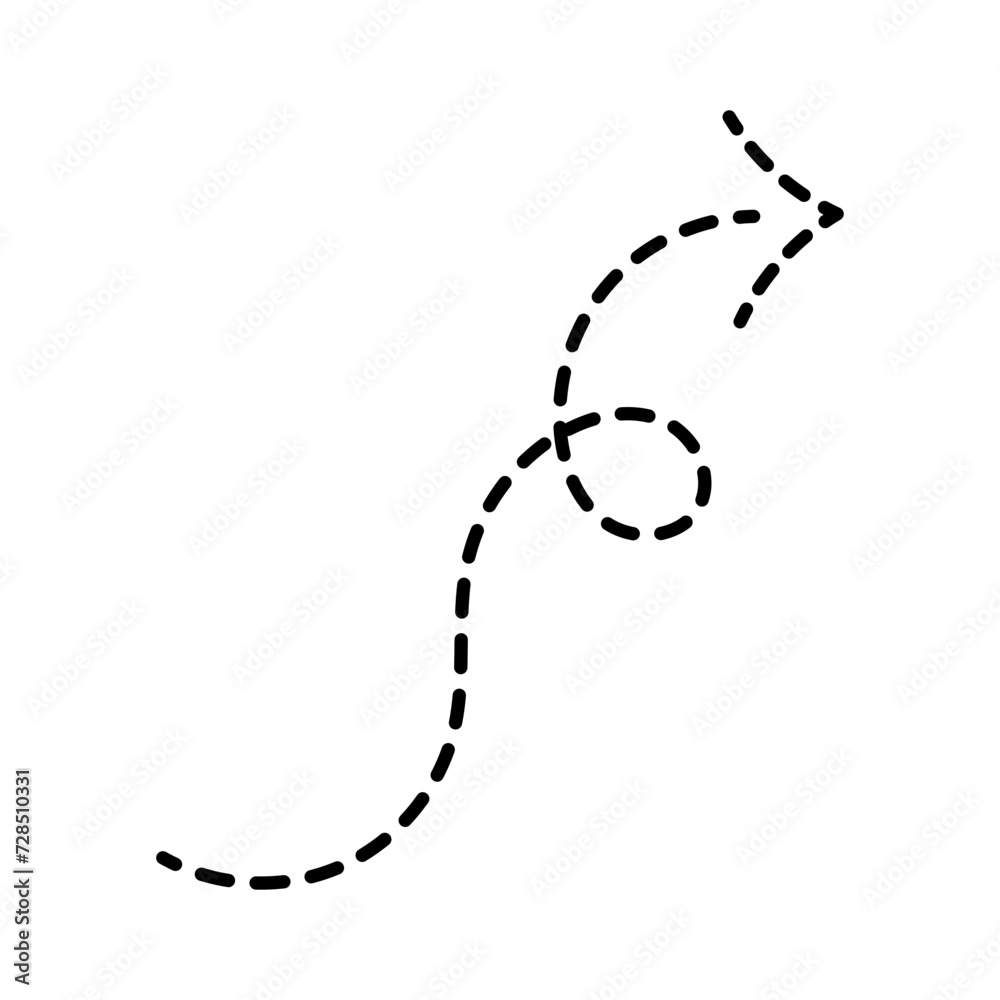 Naklejka premium Dotted Line Arrow
