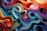 Vivid 3D curls in a symphony of colors, perfect for dynamic designs, lively wallpapers, or expressive abstract digital art.