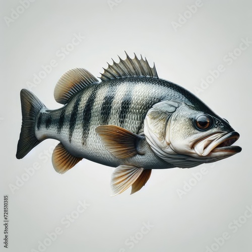 fresh fish on a white background
