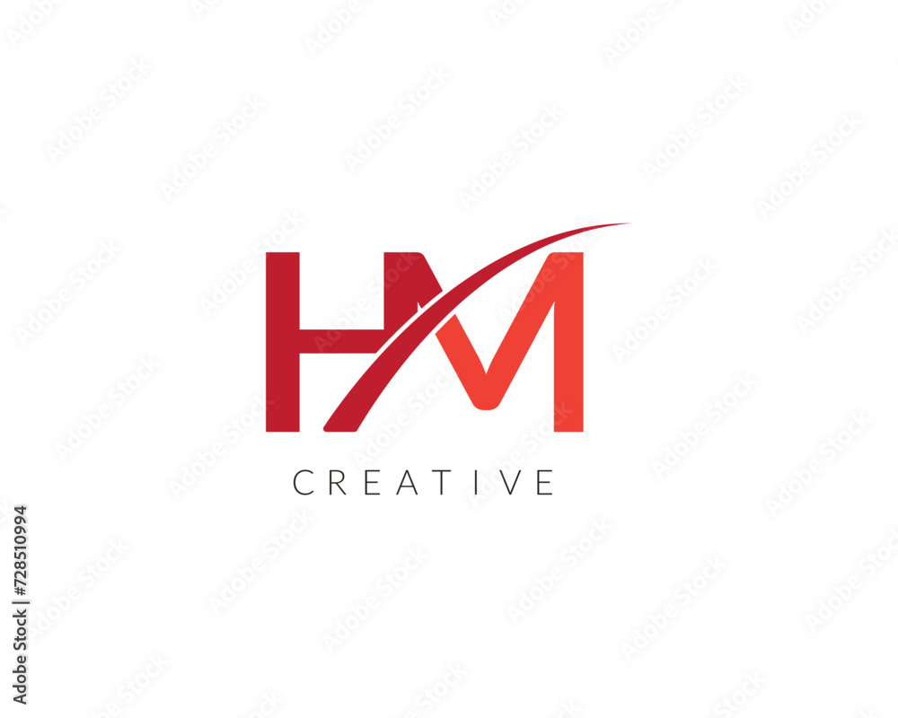 Creative HM Latter Logo Design Creative HM Latter Logo Design
