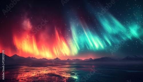 Vibrant Gradient Glass-Blur Background, Borealis Aurora Aesthetic