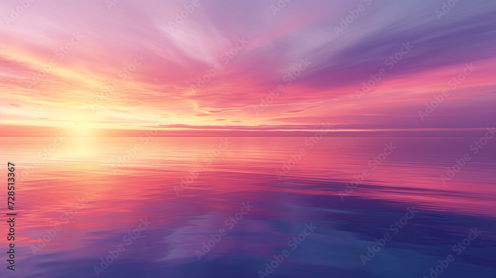 Serene gradients of apricot and lavender converge, creating an abstract representation of a peaceful sunset. 