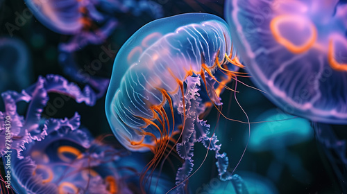 wallpaper of a jellyfish, high details 