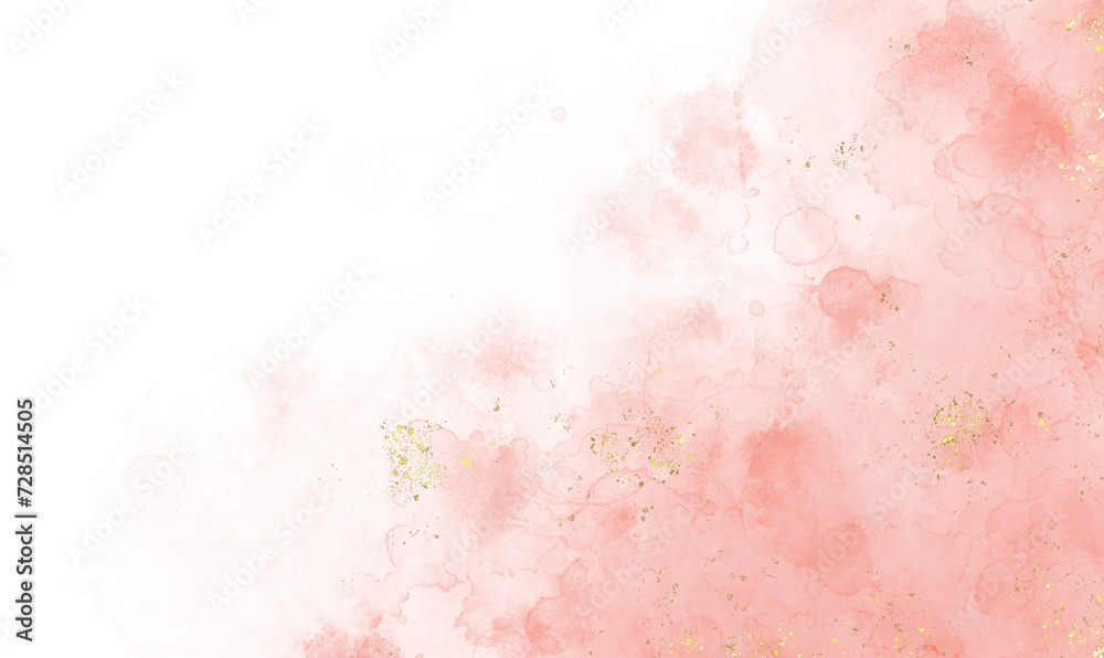 Abstract pink watercolor  art background Watercolour brush strokes. Hand drawn illustration for Valentines Day or card templates for greetings or invitations .