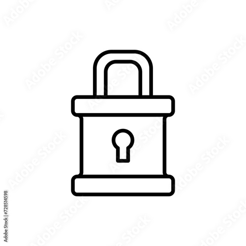 Padlock outline icons, minimalist vector illustration ,simple transparent graphic element .Isolated on white background