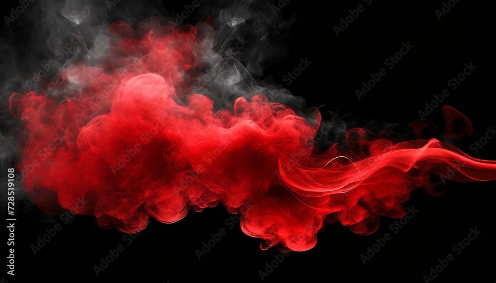 Ethereal Elegance: Realistic Vector Red Smoke Effect