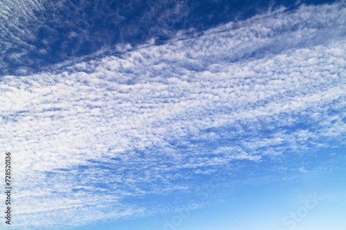 Natural background of sky with mackerel scales pattern
