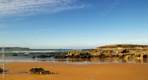 Cantabria, Bay of Santander, sandy beach playa de los Tranquilos 