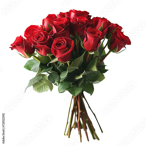 enorme mazzo di rose rosse di san valentino , png su sfondo trasparente  photo