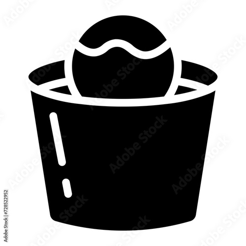 ice cream bucket glyph © Joe