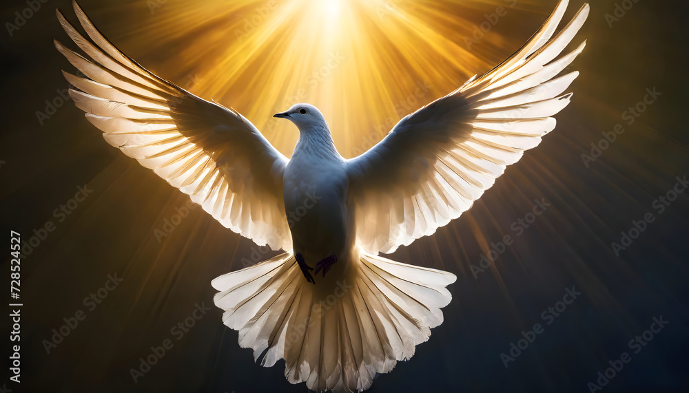 Dove as holy spirit symbol Stock Illustration | Adobe Stock