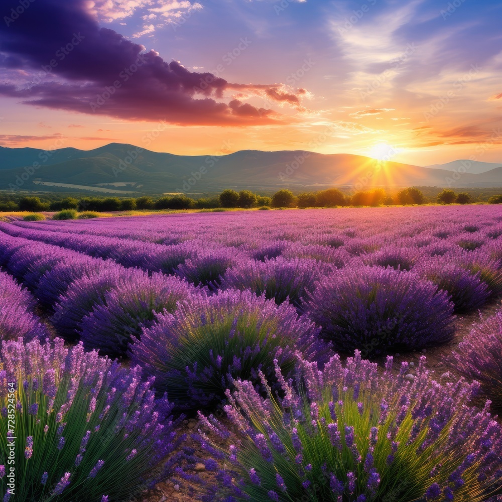 Obraz premium _field_in_the_summer._Flowers_in_the_lavender