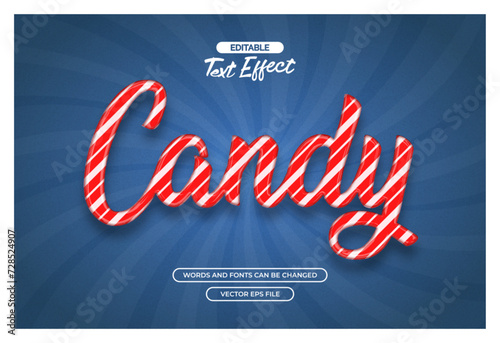 Candy editable text efffect photo