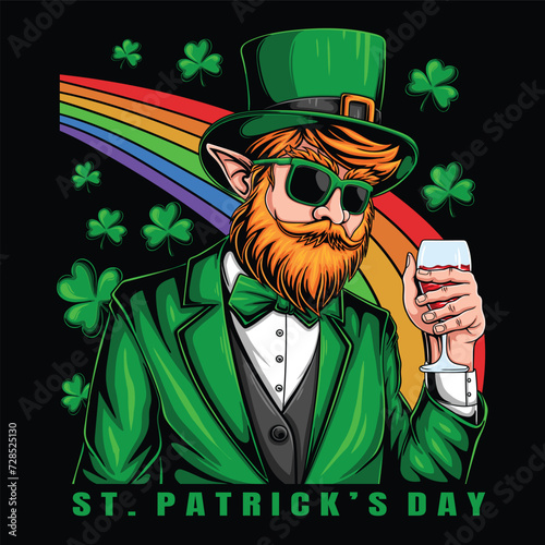 Man costume leprechaun character saint patrick's day vector illustration for your company or brand
