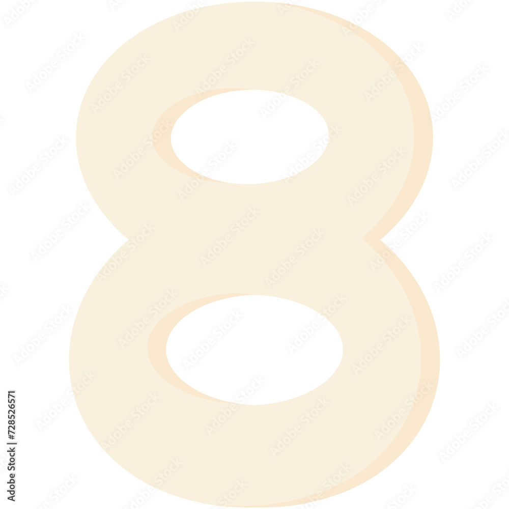 White number eight illustration White number eight illustration