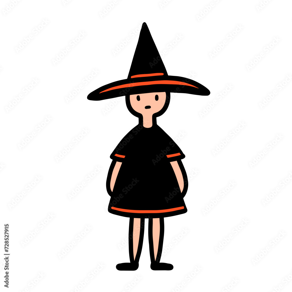 cartoon witch on white cartoon witch on white