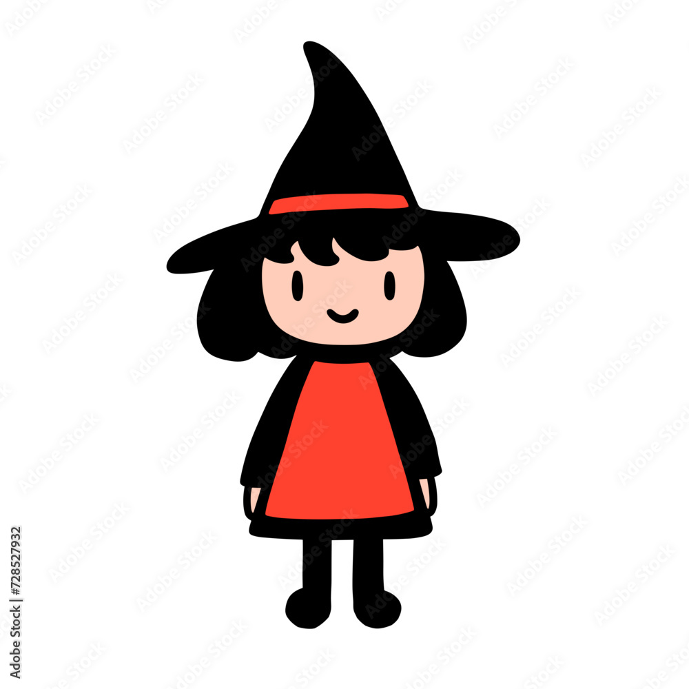 cartoon witch on white cartoon witch on white