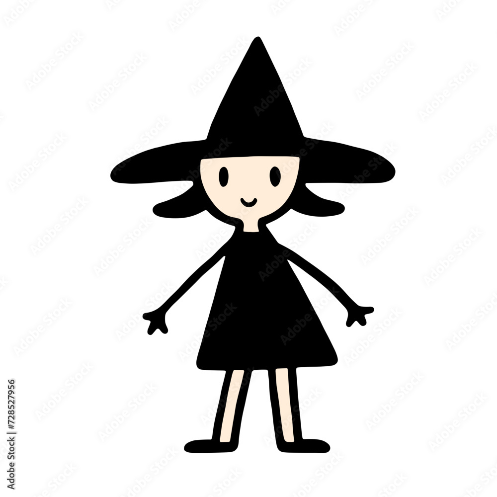 cartoon witch on white cartoon witch on white