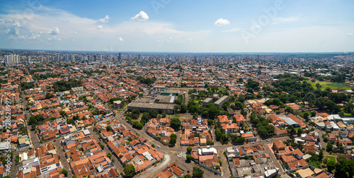 Aerial view of Campo Grande - MS, the capital of Mato Grosso do Sul state, Brazil. Residential area, nearby the neighborhoods Autonomista, Vila Rica, Monte Carlo. photo