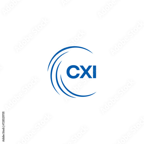  CXI logo. CXI set , C X I design. White CXI letter. CXI, C X I letter logo design. Initial letter CXI letter logo set, linked circle uppercase monogram logo. C X I letter logo vector design.