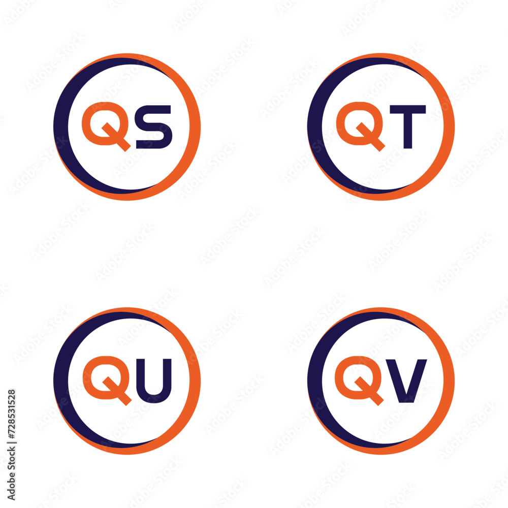 QS,QT,QU,QV Letter Logo Bundle Monogram set . icon, letter, vector, technology, business, art, symbol, set design . QS,QT,QU,QV Letter Logo Bundle Monogram set . icon, letter, vector, technology, business, art, symbol, set design .