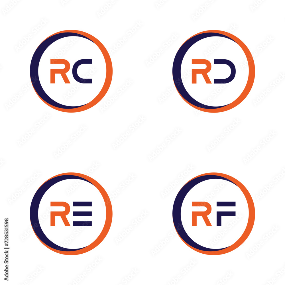 RC,RD,RE,RF Letter Logo Bundle Monogram set . icon, letter, vector, technology, business, art, symbol, set design . RC,RD,RE,RF Letter Logo Bundle Monogram set . icon, letter, vector, technology, business, art, symbol, set design .