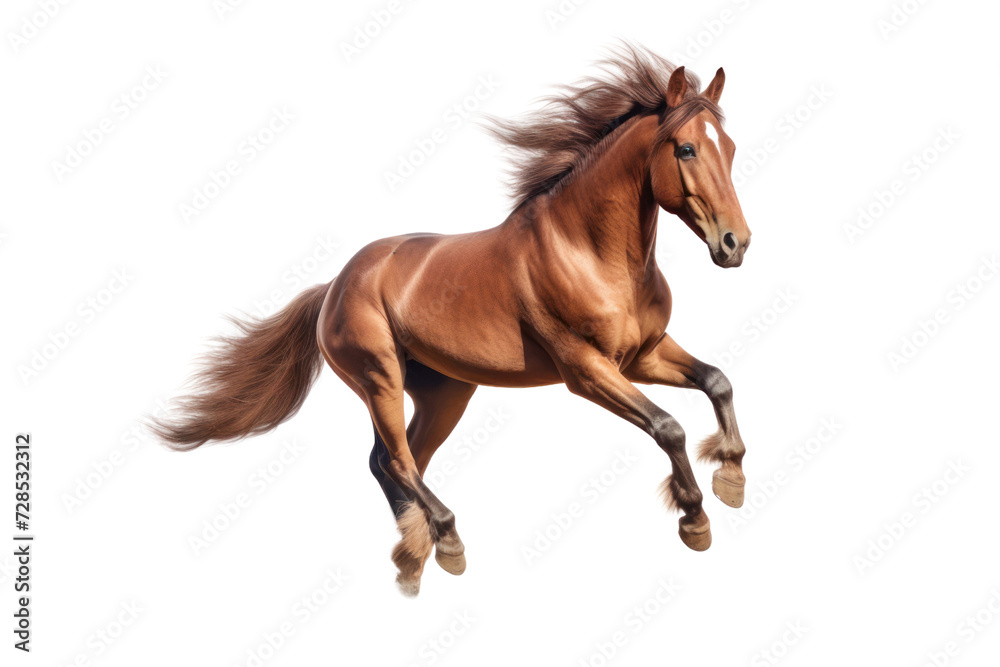Single jumping horse isolated on white transparent background. Single jumping horse isolated on white transparent background.