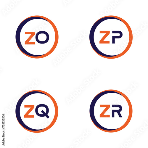 Free Download ZO,ZP,ZQ,ZR Letter Logo Bundle Monogram set . icon, letter, vector, technology, business, art, symbol, set design . - GFXLoad