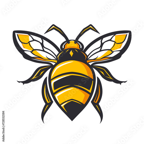 Esport vector logo bee, icon, sticker, symbol, honeybee, apis, wasp, insect, bumblebee