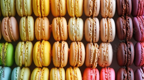 French macaroons. Generative AI