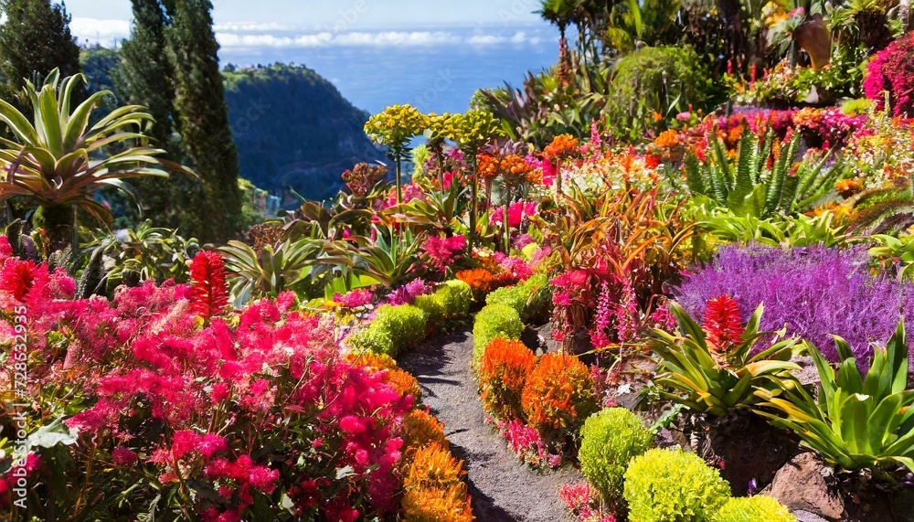 Botanical garden on a tropical island Botanical garden on a tropical island