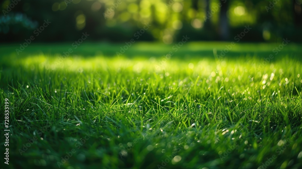 Green grass field. Generative AI
