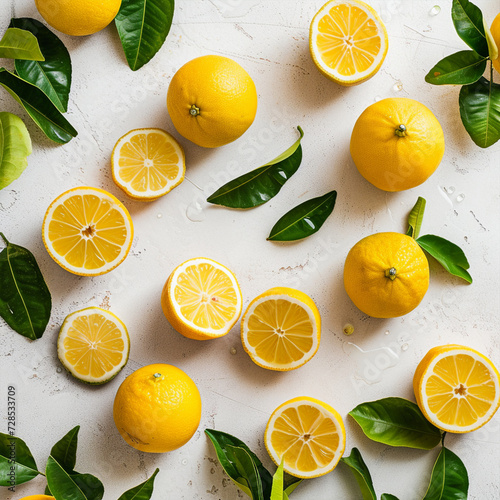 Yuzu Citrus Flat Lay Fruit, ai technology
