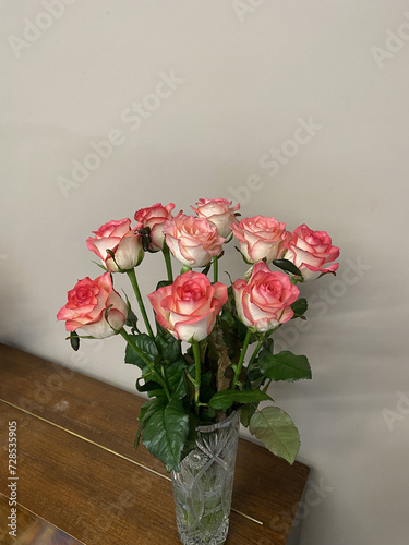 Aesthetic flower bouquet. Floral background	
