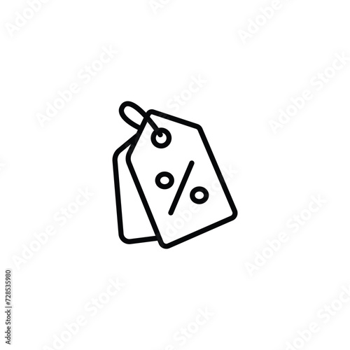 Shopping tag line icon. Special offer sign. Discount coupon symbol. Quality flat web application elements. Icon tag discount line design.