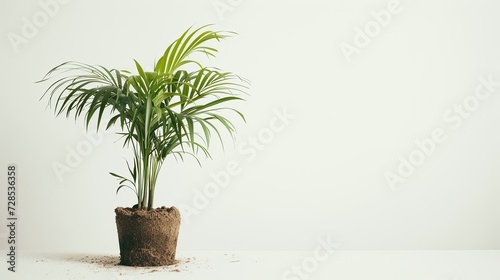 Transplanting indoor palm. Generative AI