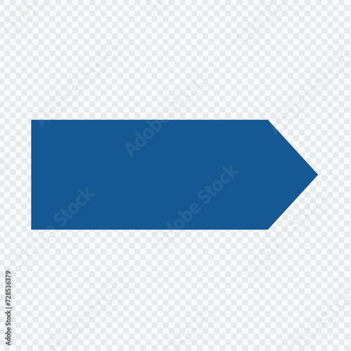 Blue arrow to the right . vector, isolated. Blue arrow isolated on transparency background