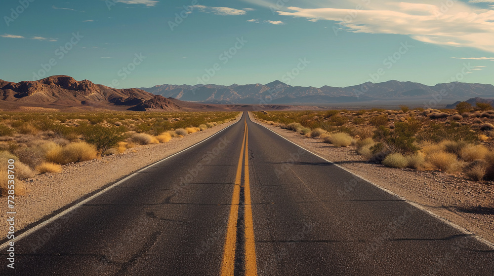 Naklejka premium Road in the desert. 