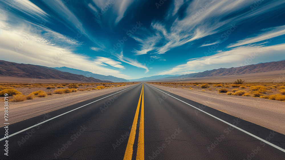 Road in the desert. 