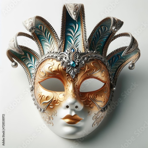 venetian carnival mask on white 