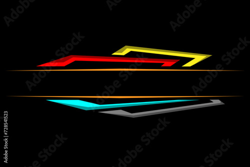 vector racing plate illustrator drawing