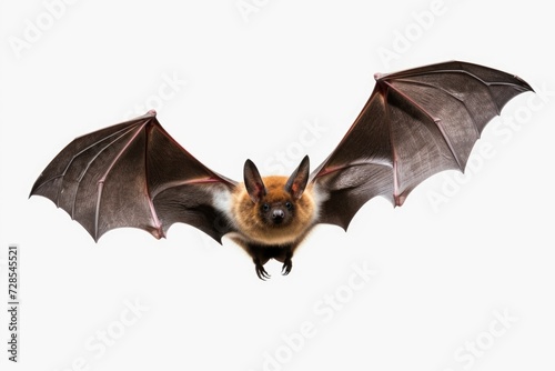A brown bat in flight. Suitable for nature and wildlife themes
