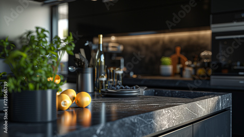 Monochrome Majesty  A Contemporary Black Kitchen Design