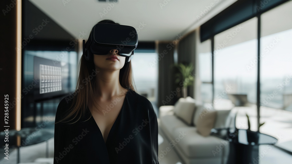 An aesthetically pleasing mockup of a virtual reality interior design application An aesthetically pleasing mockup of a virtual reality interior design application