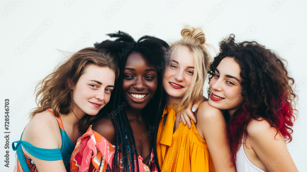 Fototapeta premium An energizing photograph of young women filled with ambition and potential, embodying the spirit of the younger generation and their aspirations