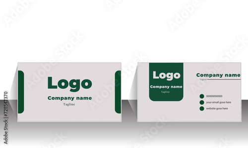 Business Card Creative and modern blue template landscape Vector illustration layout design professional presentation