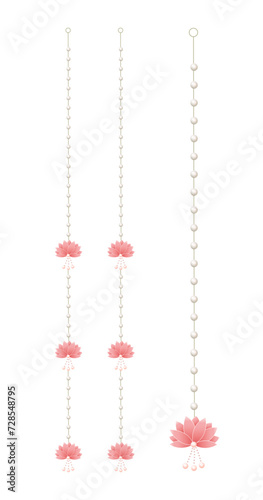 indian pink lotus wedding decoration element