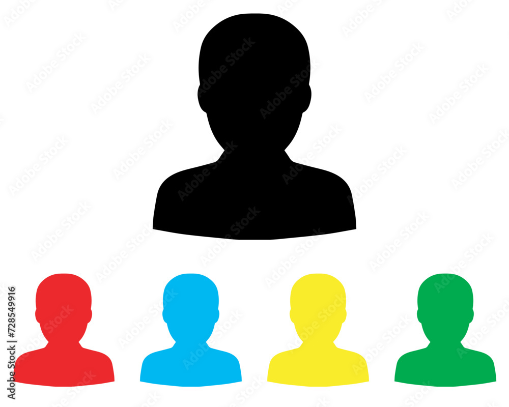 User icon vector. Profile icon sign symbol in trendy flat style. Set elements in colored icons. Profile vector icon illustration isolated on white background User icon vector. Profile icon sign symbol in trendy flat style. Set elements in colored icons. Profile vector icon illustration isolated on white background